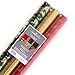 Hallmark Christmas Reversible Wrapping Paper, Traditional Foil (Pack of 3, 60 sq. ft. ttl.)