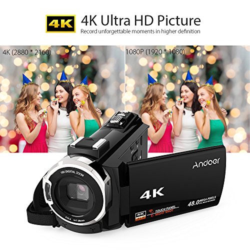 Andoer-4K-1080P-48MP-WiFi-Cmara-de-Video-Digital-Grabadora-de-Videocmara-con-Lente-Macro-039X-Micrfono-Externo-Novatek-96660-Tctil-Capacitiva-IR-Visin-Nocturna-Infrarroja-16X-Zoom-Digital