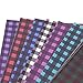 David accessories Printed Faux Leather Sheets Plaid Printed Synthetic Leather Fabric 9 Pcs 7.7
