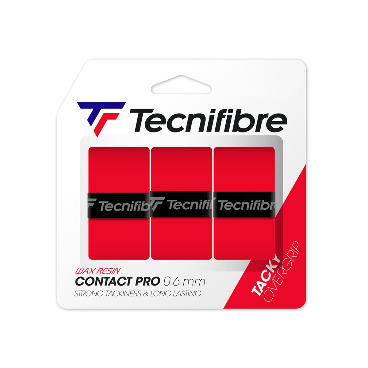 Tecnifibre Contact Pro Tennis Grips Red (3 Grip Pack)