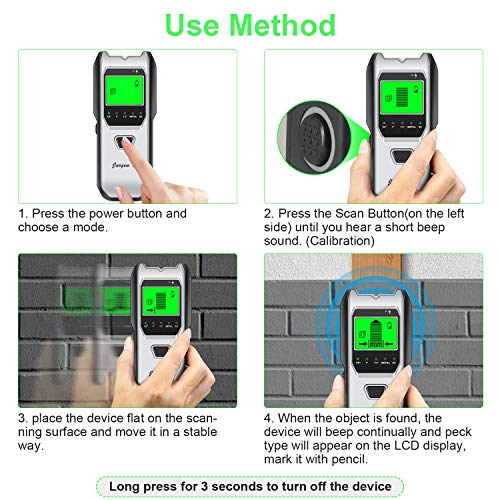 Stud Finder Wall Scanner, 5 in 1 Multifunction Upgraded Smart Stud