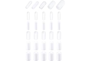 DMiotech 50 Pack 1/8" 3/16" 1/4" 5/16" 3/8" ID White Screw Thread Protectors Rubber End Caps Bolt Covers for Screw Bolt Furniture Pipe