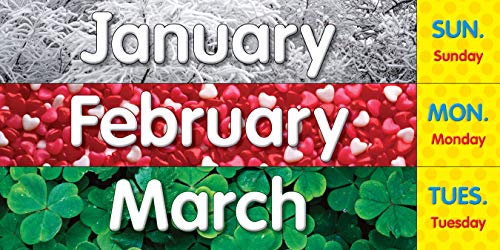 Scholastic Classroom Resources Pocket Chart Monthly Calendar Black 