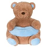 Kelly Toy Soft Plush Teddy Bear Childrens Chair With Blue Corduroy Trim 18in