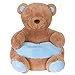 Kelly Toy Soft Plush Teddy Bear Childrens Chair With Blue Corduroy Trim 18in
