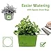 Cesun Square Grow Planter Bag Premium 400 Gram Thickened Fabric Smart Pots 12 Gallon Aeration Fabric Cube with X Stitching Reinforced Handles (12 Gal Green Cube)