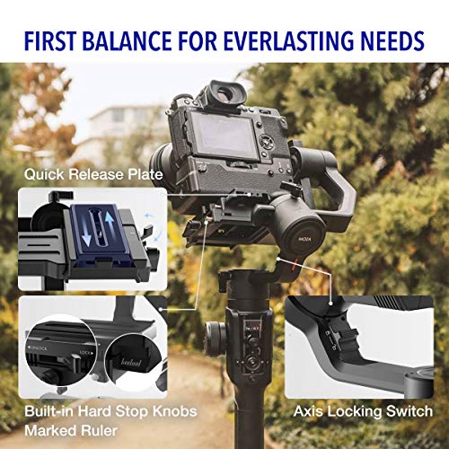 MOZA Air 2, 2019 New Camera Gimbal Stabilizer with OLED Display Spark Power Supply Lens Control System, for DSLR Mirrorless and Pocket Cinema Cameras Within 9 Lb, 16h Run-time Auto Tuning