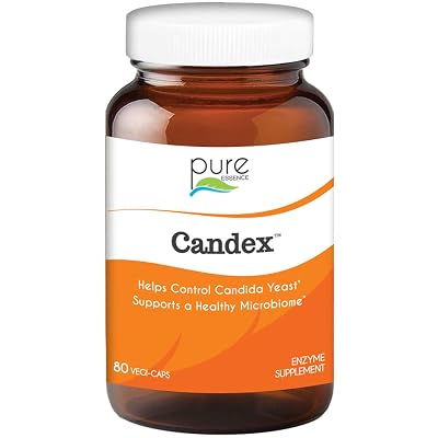 Pure Essence Candex - Natural Candida Cleanse Support Supplement for Yeast Infection with No Die Off Reaction - 80 Capsules
