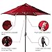 Abba Patio 7.5ft Patio Umbrella Outdoor Umbrella Patio Market Table Umbrella with Push Button Tilt and Crank for Garden, Lawn, Deck, Backyard& Pool, Red