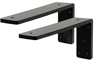 WALWE Countertop Support Bracket 20 Inch 2 Pack 3/8" Thick Heavy Duty Granite Support Bracket 20"x6"x2.5" L Shape Shelf Bracket Iron Metal Support Brackets for Granite Quartz Wood Laminate Countertops