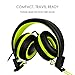 Kids Headphones for School Children- SIMILKY Stereo Tangle-Free 3.5mm Jack Wired Cord On-Ear Headset for Children 8-15 Years Old (Green) (New GRREN)