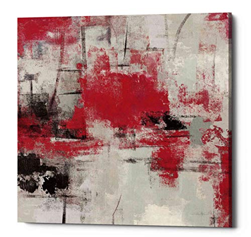 Epic Graffiti 'Stone Gardens III Red' by Silvia Vassileva, Canvas Wall Art, 12"…