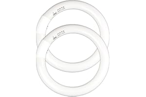 CHKADAWA FC9T9 9 inch Circline Light Bulbs T9 30W, FCL30 Circular Fluorescent Lamp Round 30 Watts Bulb Replacement for Ceiling Fan Fixture, Daylight DL 6500K, G10q 4 Pin Base, 2 Pack