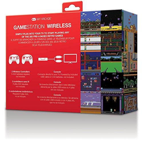 image for GameStation Wireless – Plug & Play Mini Console – 2 Wireless Contr