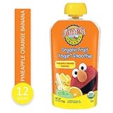 Earth's Best Organic Fruit Yogurt Smoothie, Pineapple, Orange & Banana, 4.2 Ounce Pouch (Pack of 12)
