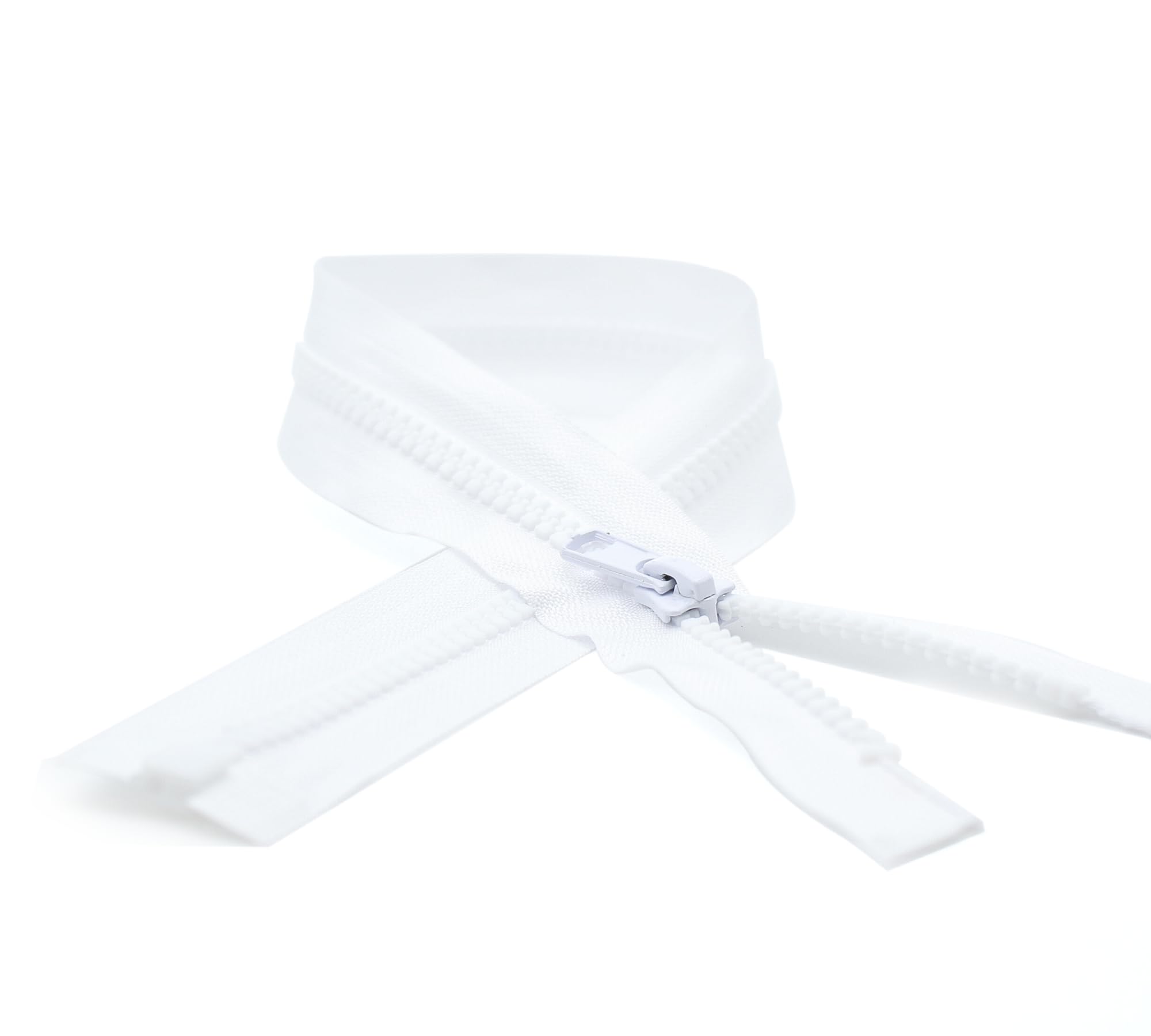 DOJA Barcelona | Zipper Open Jacket | 10 Pcs | 70 cm | Number 5 | White | Zip Fasteners Jacket | Zipper for Sewing Jacket | Spare Parts Zipper Jacket, Pants, Bag, Jeans