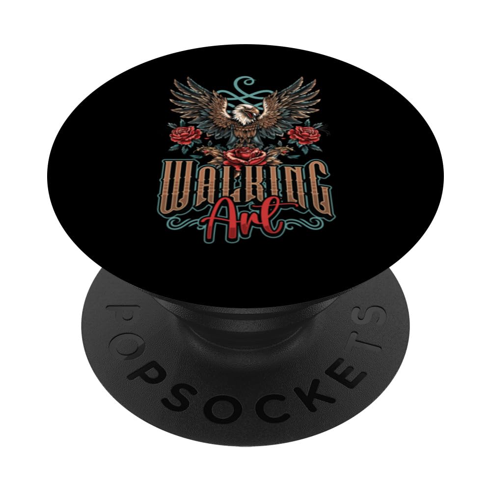 Tattoed Ink Enthusiast Walking Art Tattoo Lover PopSockets Swappable PopGrip