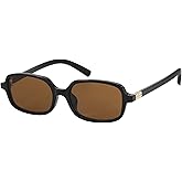 JOOX Retro Rectangular Sunglasses for Women Trendy Small Sun Glasses 90s Vintage Shades UV400 Protection