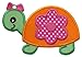 PatchMommy Iron On Applique Patch, Orange Girl Turtle - Kids Baby