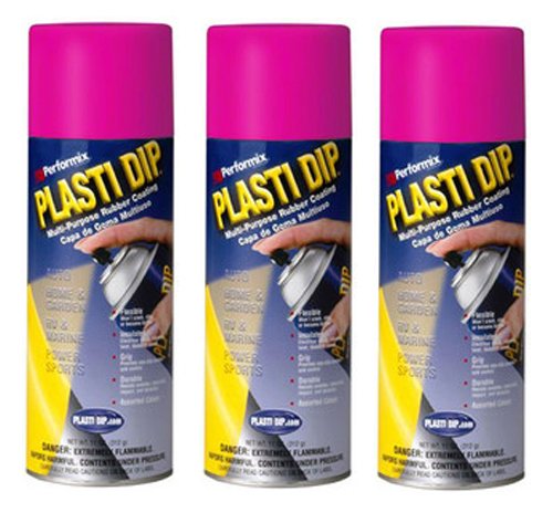 3 Pack - Performix Plasti Dip Spray Can - Fierce Pink 11 Ounce