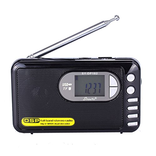 XHDATA Â® D-182 Full Band MP3 Player New High Performance DSP FM AM SW Radio Black