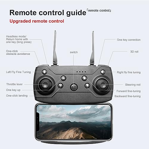 FPV Drone with 1080P Dual HD Cameras Upgraded Version RC Quadcopter for Adults, Beginner WiFi RC Drone Live Video, One Key Take Off/Land