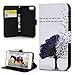 YOKIRIN iPhone 7 Case, iPhone 8 Case, Premium PU Leather Wallet Case Cover Pouch Magnetic Closure with Card Slots, Kickstand, Credit Card Holder,Book Style Flip Wallet Case, Tree & Birds