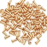 100 Pieces Round Head Solid Rivets Fasteners Copper