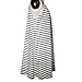 Tenworld Women Striped Beach Slip Dress Loose Party Casual Sundress Mini Dress (S = US 4),Blue,Small
