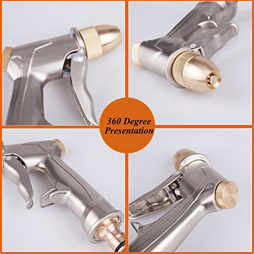 V.C.Formark Garden Hose Nozzle Heavy Duty Metal Spray Gun Sprayer Brass for Car Washing,Plants Watering,Pets Shower,Floor Cleaning - Thumbnail 2