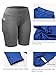 Neleus Women's 3 Pack Tummy Control Workout Compression Shorts with Pocket,9005,Black,Grey,White,US M