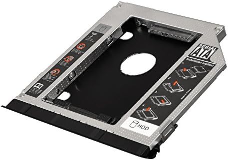 Taiyanggu 2nd HDD SSD 2.5-inch Hard Drive Caddy Tray Replacement for Dell E6420 E6320 E6330 E6430 E6520 Modular Bay with Ejector + Matched Bezel/Faceplate