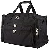 World Traveler Solid Black Travel Duffle Bag