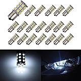 AUTOUS90 20 X 1156 1141 1003 Ba15s RV Camper Trailer 27 SMD LED Xenon White 6000K Interior Light Bulbs