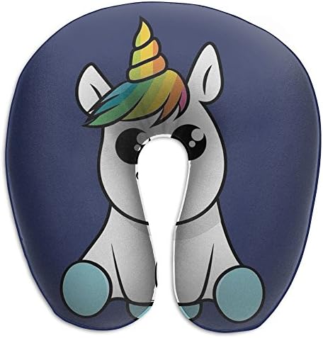 U Shape Travel Neck Pillow Soft U-Shape Memory Foam Travel Neck Pillow Neck Pillow For Travel Cool Unicorn Horse Colorful Hair U Neck Pillow Neck Pillow For Sleeping