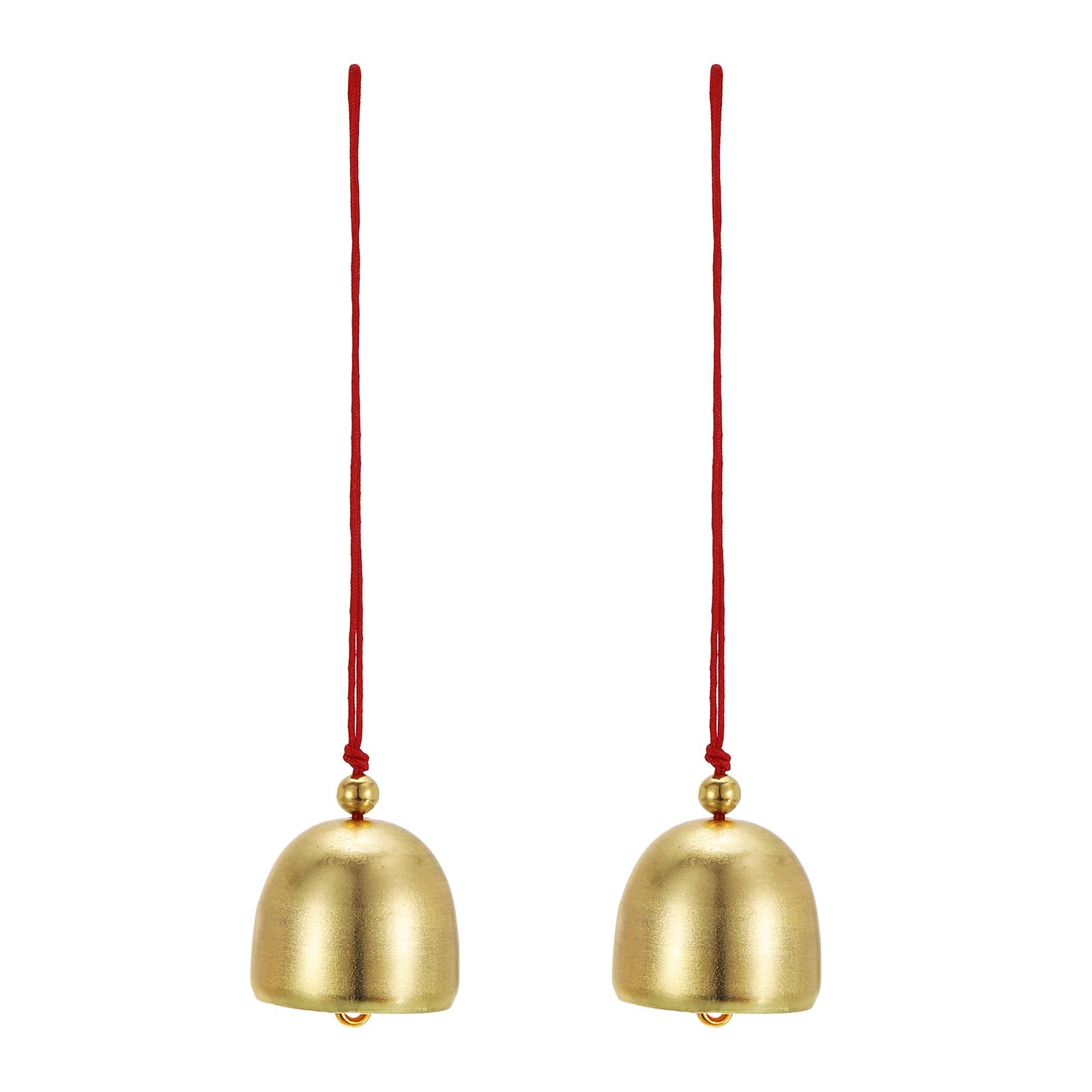PATIKIL 2 Pcs Wind Chime, Hanging Bells Temple Bells Retro Outdoor Hanging Metal Chinese Wind Chime Round for Outside Garden Camping Decoration, Red