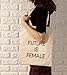 5 Pack Feminist Gifts Canvas Tote Bags with Women Empowering Quotes, 14x12 Inch