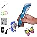 CCTREE 3D Printer Printing Pen for kids Art & Craft Making 3D Drawing Modeling and Education with ABS Filament Refills And Spatula (Blue)