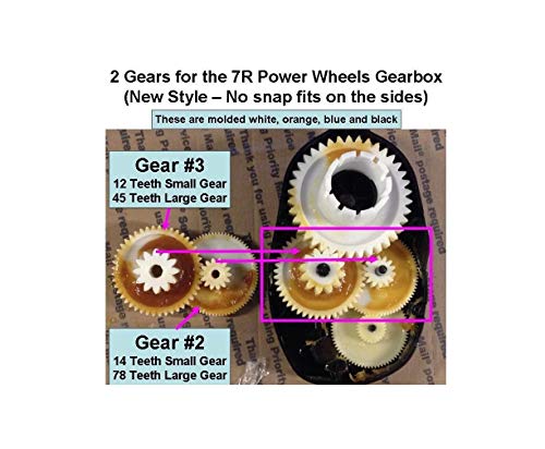 Pair Reliable Power Fisher Wheel 7R Gearbox Gears #2 & #3 Ride On Rapair Parts Quick Arrive