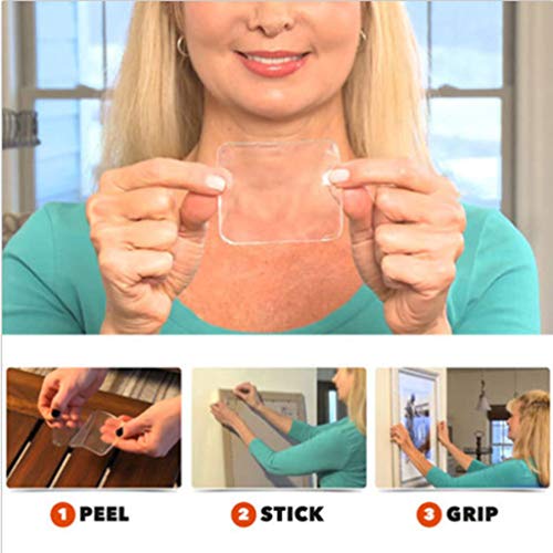 MSOO Sticky Silicone Gel Pads Clear Anti-Slip Gel Pads Auto Gel Holders (6PCS)