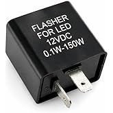 MGI SpeedWare 2-Pin Silent Flasher Relay for LED Turn Signal - Hyper Flash Fix (1-Pack)