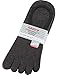 HASLRA No Show Non-Slip Excellent Stretch Premium Toe Socks 3 Pairs (Charcoal-L)