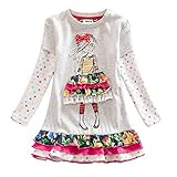VIKITA Winter Toddler Girl Clothes Cotton Long Sleeve Girls Dresses for Kids 2-8 Years