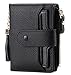ZOOEASS Women's RFID Mini Soft Leather Bifold Wallet With ID Window Card Sleeve Coin Purse(black)