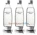 SodaStream 1-Liter Source Carbonating Bottles, 3-Pack, White BPA-FREE / Fits only - Play, Splash, Source, Power, Spirit and Fizzi soda makers
