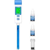 YINMIK pH Meter Water Lab pH Meter Digital pH Tester with 4.6in pH Probe | pH Meter for Canning pH Tester Digital pH Reader pH Device for Narrow-mouthed Bottle pH Test Kit with ATC for Water Brewing