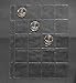 BetterJonny 5 Sheet Plastic Coin Pages, 20 Pockets Clear Coin Holders Collection Stamp Coin Banknote Collector Binder Sheets Collecting Album Page