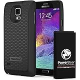 PowerBear Samsung Galaxy Note 4 Extended Battery [7500mAh] &amp; Back Cover &amp; Protective Case (Up to 2.3X Extra Battery Power) - Black [24 Month Warranty &amp; Screen Protector Included]