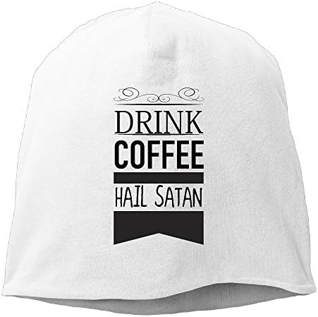 Zlkshop17 Drink Coffee Hail Satan Printed Sport Head Cap Snapback Cap Hip Hop Hat Knit Cap