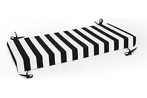 Focuprodu Bench Cushion 45 Inch, Patio Furniture Cushions, Non-silp Durable Window Seat Cushions, Personalized Custom Furniture Bench Cushions. (45x18x2.5, Black Stripes)